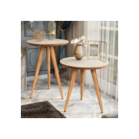Duas Mesinhas Laterais Sofa Sala Madeira Canto Maravilhosas