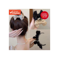 Conjunto De 2 Peças De Grampos De Cabelo Elegantes Com Laço Para Meninas