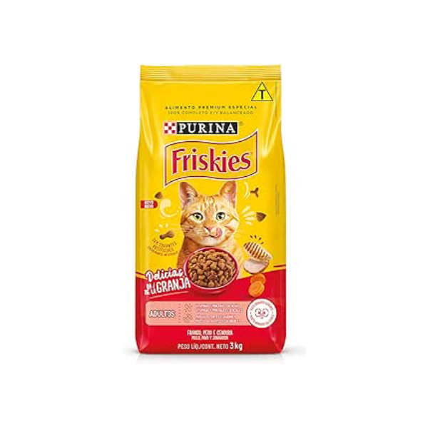Purina Friskies Purina Ração Friskies Delícias Da Fazenda Para Gatos Adultos Sabor Frango 3Kg