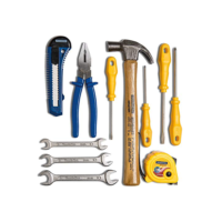 Tramontina 43409104, Kit Ferramentas 11 Peças Trena Estilete Martelo Alicate Chaves de Fenda e Fixas