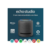Echo Studio (Geração mais recente) | O som mais extraordinário com Alexa - com Dolby Atmos e tecnologia de processamento de áudio espacial | Cor preta