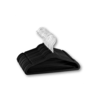 Vittak Kit 50 Cabides Veludo De Roupa Antideslizante Slim Adulto Cor Preto