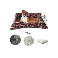 Cama Pet Grande Para Cães e Gatos Colchonete Pet 70x60 Com Zíper Colchonete Fundo Emborrachado