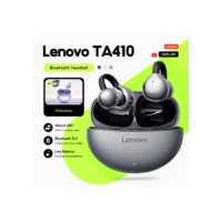 Lenovo Fones De Ouvido TA410 Sem Fio TWS Tipo Clipe Fone Bluetooth 5.4 Controle Toque Longa Vida Útil Da Bateria Com Mic