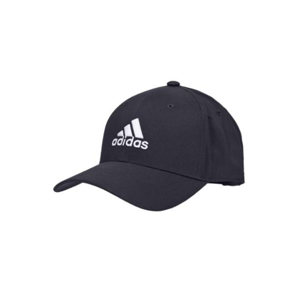 Boné Adidas Aba Curva Strapback Sportwear Logo - Preto+Branco
