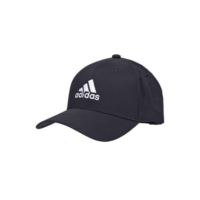 Boné Adidas Aba Curva Strapback Sportwear Logo - Preto+Branco