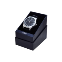 Relógio Condor Masculino Prata - Co2115mwl/5p Correia Preto Bisel Prateado Fundo Preto
