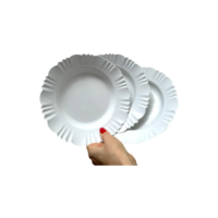 50 Prato Plástico Merenda Refeição Lanche Infantil Escolar