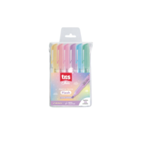 Marca Texto Flash - Pastel - Estojo C/6 Cores - Tris