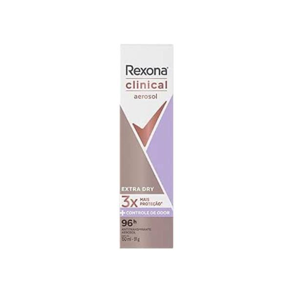 Rexona Antitranspirante Aerosol Clinical Extra Dry 150Ml (A Embalagem Pode Variar)