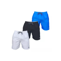 3 Bermudas Lisas Com Amarração Shorts Academia Treino Praia