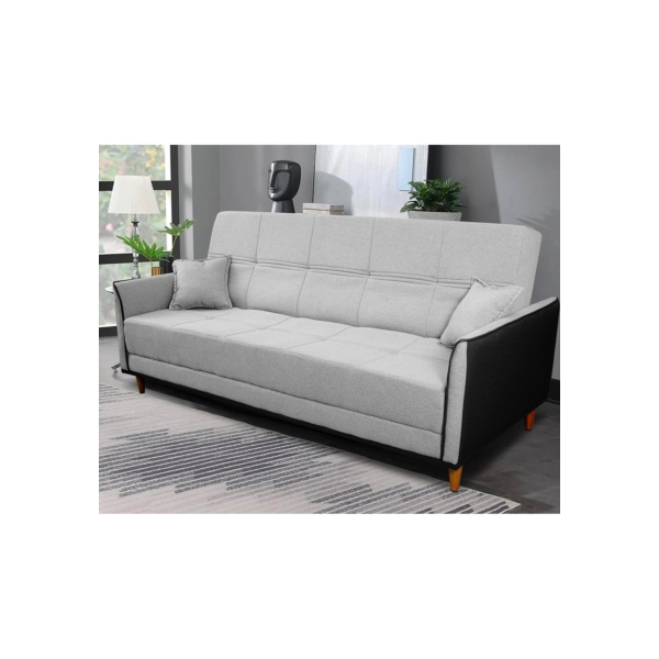 Sofá Cama Sérvia 2,00m Cinza Linho Rustico - King House