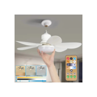 Ventilador de teto Com Luz para Pequenos Espaços (6 Hélices) Controle Remoto Bivolt LED 110V-220V