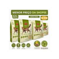 Areia Biodegradável Kadi Grãos Finos Gato 16 KG Grão Fino CatBio Milho Mandioca (4 pacotes de 4 kg)