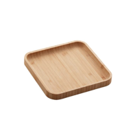 LYOR - Bandeja de Bambu Square 17cm x 17cm x 1,5cm