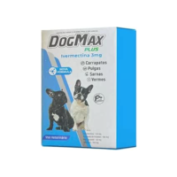 DogMax Plus - Ação 4 em 1 - Remédio para pulgas, carrapatos, vermes e sarna 4 Comprimidos 15kg