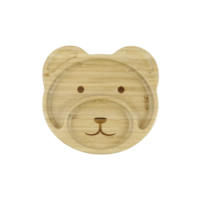 Clingo Prato De Bambu Urso Com Ventosa, Modelo: 3044