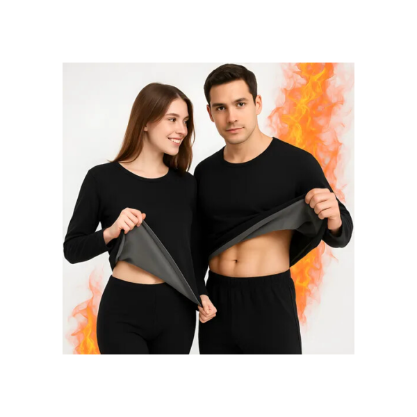 Conjunto De Frio Segunda Pele Térmica Frio Flanelado Preto