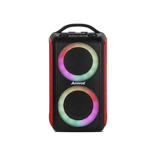 Amvox Caixa de Som Amplificada ACA 600 Bagvox Red - 600W RMS, Bluetooth, Equalizador, USB, Bateria Recarregável