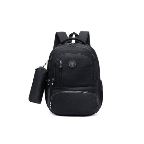 Mochila Estojo Cavalera Espaçosa Escolar Reforçada - Preto