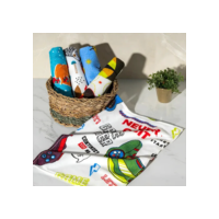 Kit 10 Toalhinha De Mão Escolar Personagens Infantil Macias Cor Sortidas menino e menina