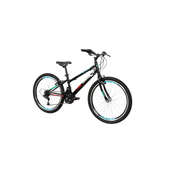 Caloi Bicicleta Infantil Max, Aro 24, Câmbio 21 Velocidades, Preta