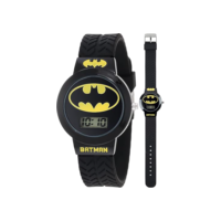 Relógio infantil Accutime Batman digital de quartzo para meninos, meninas e adultos de todas as idades, Preto - Logotipo clássico, Digital