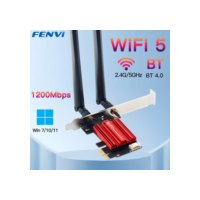 Fengvi-wifi 5 pci-e adaptador sem fio, placa de rede ac1200, banda dupla, 2.4g/5ghz, 802.11ac, bluetooth 4.0, desktop windows 7/8/10/11