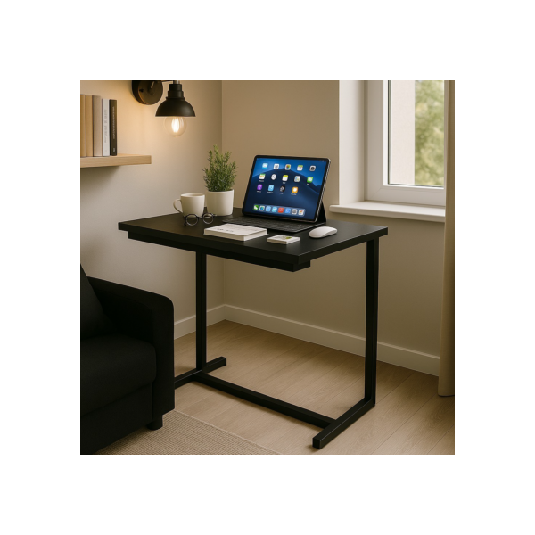 QUEIMA DE ESTOQUE - Mesa de Apoio Cor Preta – Ideal para Notebook e Home Office