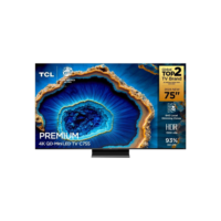 Smart TV 75" QLED 4K TCL Mini LED 75C755 com Processador AIPQ, Google TV, HDR10+, Wi-Fi Dual Band, Bluetooth Integrado, Google Assistente, Dolby Visio