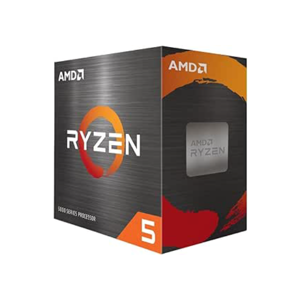 PROCESSADOR AMD RYZEN 5 5600 3.5GHz (TURBO 4.4GHz) 32MB CACHE AM4 100-100000927BOX, Cerâmica cinza