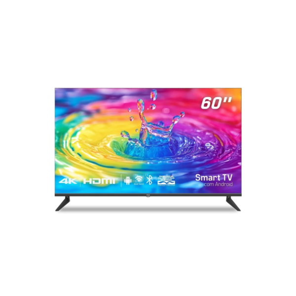 Smart TV HQ 60 Polegadas 4K, UHD, HDR, Tela Sem Bordas, Android 11, Sistema Ultrasound, Design Slim, Processador, Quad Core, Espelhamento De Tela - HQSTV60NK