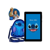 Tablet Positivo Vision Tab 7 Stitch - Processador Octa-core 3gb Ram 64gb Armazenamento, Tela 7 Ips, Bateria 3100mah, Android 14 Go, Wi-fi - Preto - Inclui 2 Itens De Proteção (capa e bolsa)