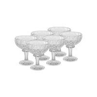 Wolff Angel Conjunto de 6 Taças de Cristal para Sobremesa, Transparente, 260 ml