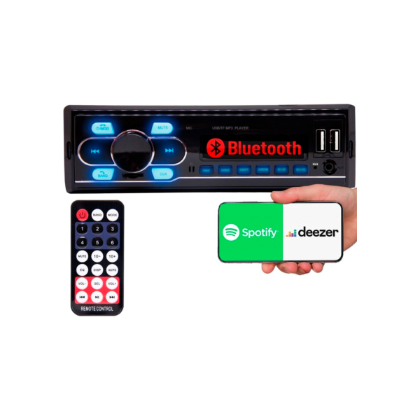 Radio Carro Mp3 Automotivo Receiver Com Bluetooth Usb Fm Aux Som Carro Similar Pioneer Aparelho Controle Remoto Player