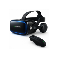 Óculos VR de realidade virtual com controle e fone de ouvido