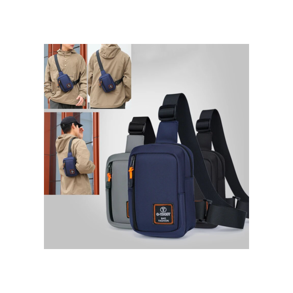 Bolsa de ombro Oxford para homens, mochila pequena multifuncional, bolsa de viagem portátil, bolsa de peito ao ar livre, elegante
