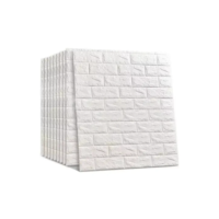 20 Placas Auto Adesivas 3d Papel Parede Tijolinho Branco