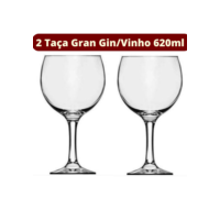 Conjunto 2 Pçs Taça De Vidro Premiere Gran Gin/Vinho 620 Ml (Envio Imediato) Kit 2 pçs