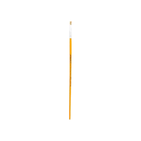 Pincel Escolar Chato Longo Individual 815-04 Blister Leonora, Amarelo
