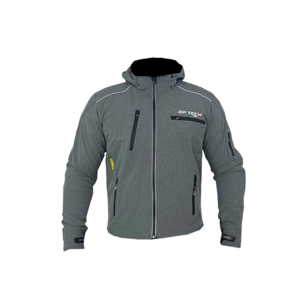 JAQUETA MOTOCICLISTA GP TECH TOUR CASUAL RESISTENTE À ÁGUA CINZA
