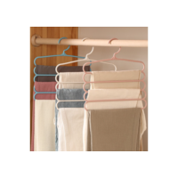 KIT 5 Cabides Multifuncional Para Roupas c/ 5 Camadas - Cor Aleatória