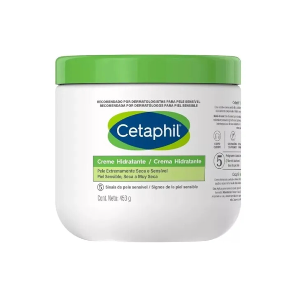 CETAPHIL Creme Hidratante 453g para Pele Sensível.