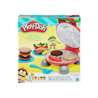 Play-Doh Conjunto de Massinha Festa do Hamburguer Kit com 5 Cores de Massa de Modelar e Acessórios, para Crianças Acima de 3 Anos,s para Meninos e Meninas