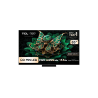 Smart TV TCL 65”4K QD-Mini Led 65C7K 144Hz com Sistema Operacional Google TV