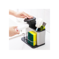 Porta Detergente Dispenser Sabão Liquido Esponja Bucha Inox