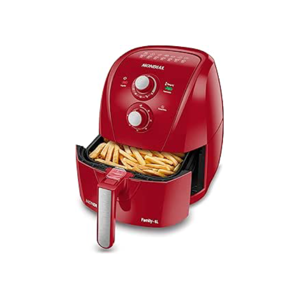 Fritadeira Sem Óleo Air Fryer 4L, Mondial, Vermelho, 1500W, 110V - AFN-40-FR