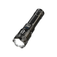 Lanterna Tática T9 Led Recarregável P50 USB Super Potente 1200 Lumens 3 Modos de Iluminação Zoom Longo Alcance Leve e Resistente