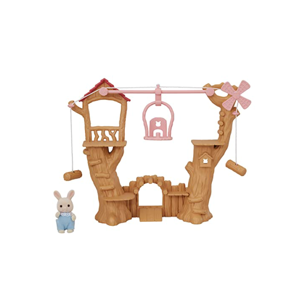 Sylvanian Families - Baby Ropeway Park Jogo com Coelho Bebê Leite, 3+ Anos, Multicor, 5452