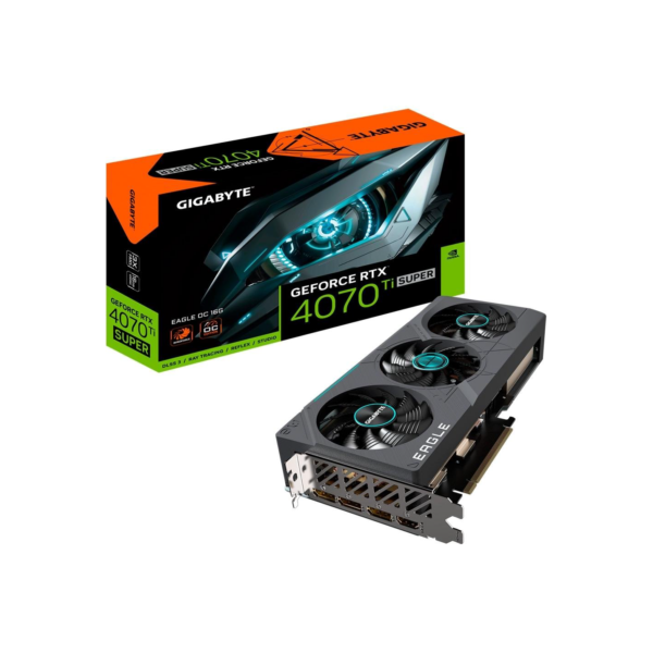 Placa de Vídeo RTX 4070 Ti Super Gigabyte Eagle OC NVIDIA GeForce, 16GB GDDR6, DLSS, Ray Tracing - GV-N407TSEAGLE OC-16GD